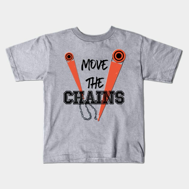 Move the Chains Kids T-Shirt by ArmChairQBGraphics